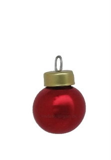 Mini julekugle 2 cm farve rød 